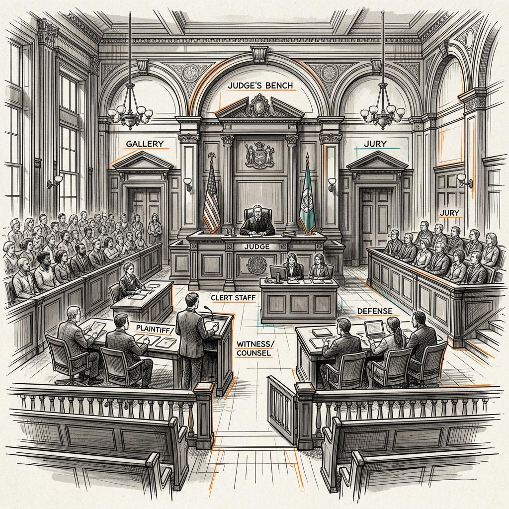 Courtroom sketch